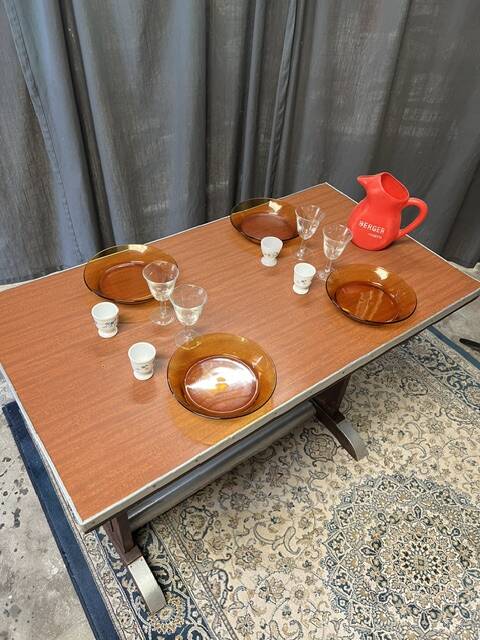 Small vintage bistro table – antique coffee table