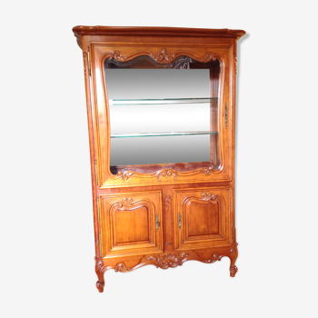 Showcase style Louis XV glazed all-sided in solid cherry snail feet