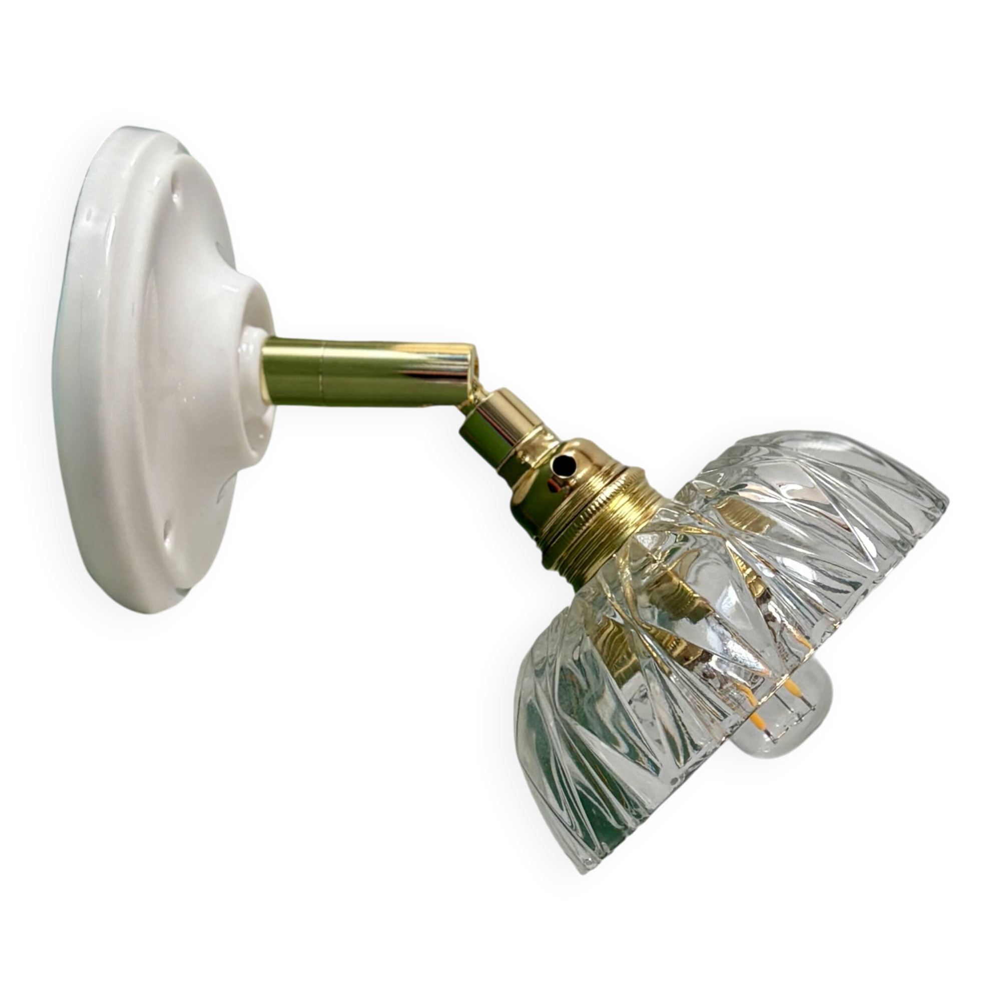 Vintage glass cut lampshade - tableware collection (APPV01)