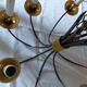 Chandelier design 8 gold brass metal lights