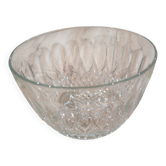 Grand Saladier Verre Taille Cristal Longchamp Diamant Vintage