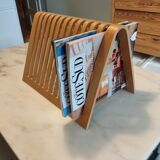 Habitat 1980s 90s bent plywood magazine rack