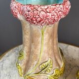 Paire de vases style Art Nouveau en faïence, XXème siècle