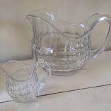 2 antique glass pitchers
