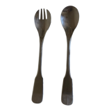 Salad cutlery 1970 brushed stainless Vieux Paris