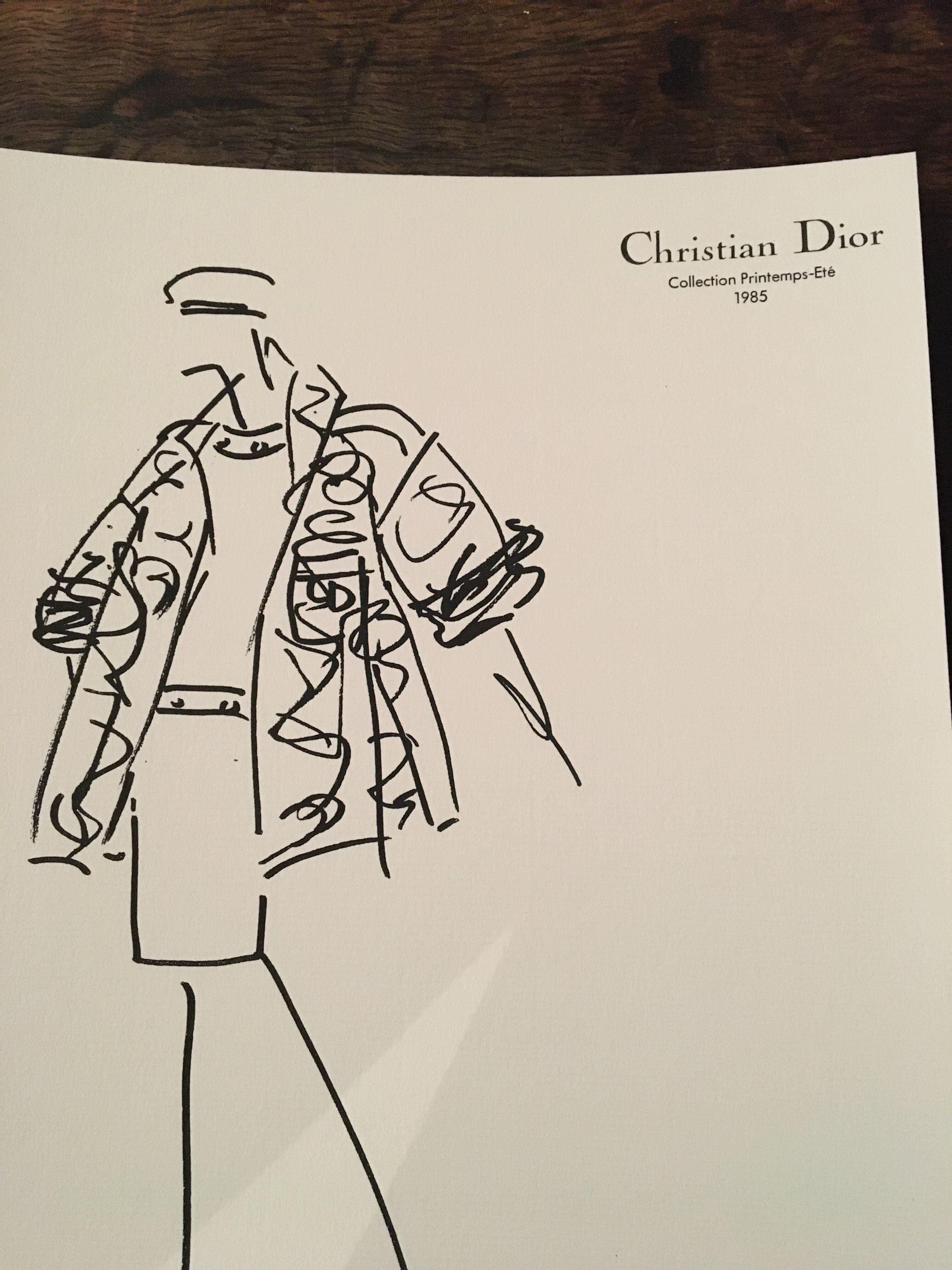 Christian Dior: pretty fashion illustration press collection spring - summer 1985