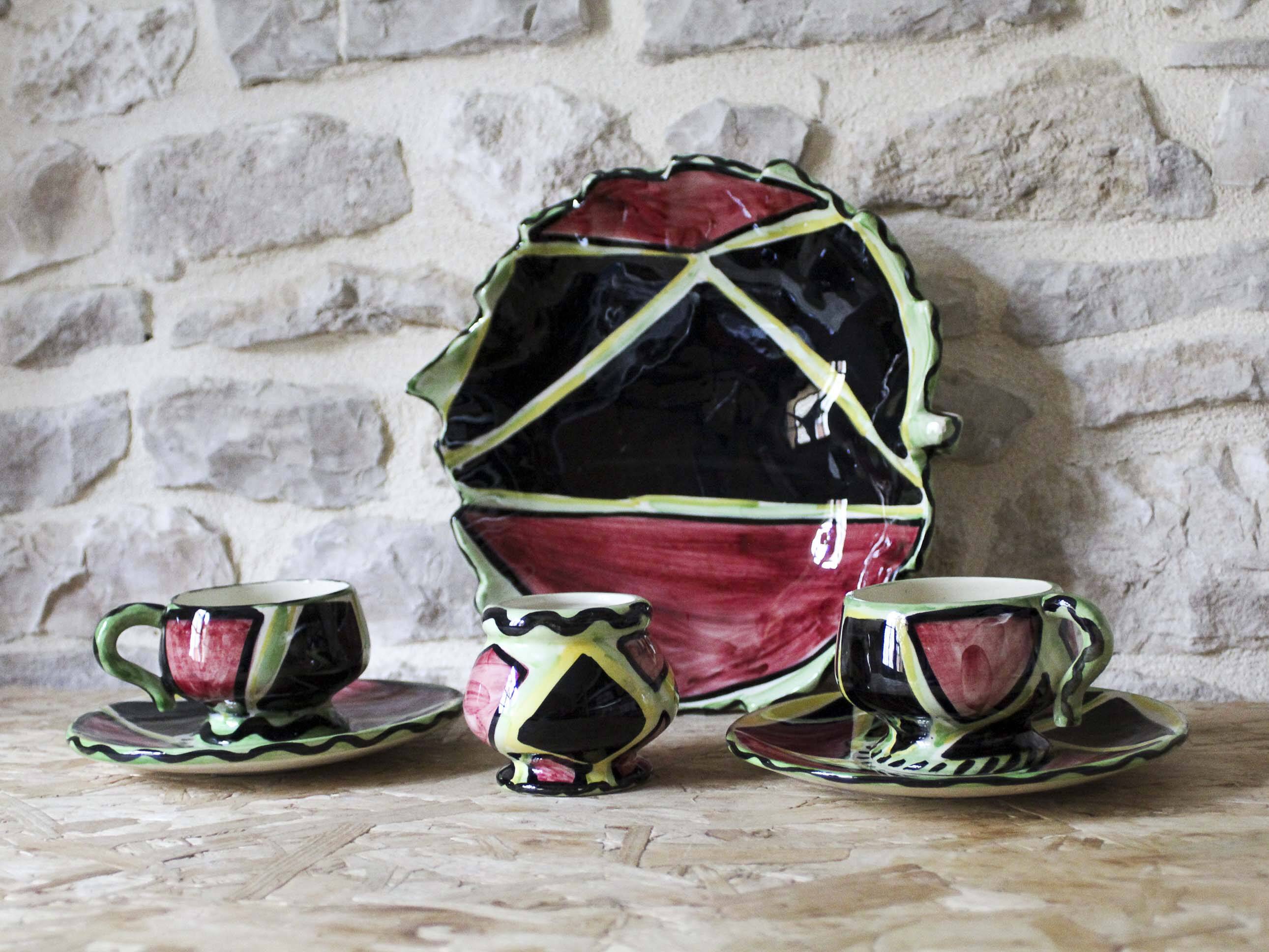 FASE Vallauris ceramic service from the 60s