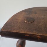 Tripod stool with turned wooden legs