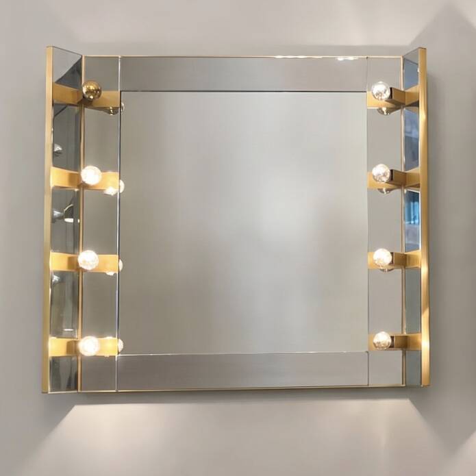 Miroir lumineux Sciolari Italie vers 1970