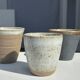 Set of 3 cups / mug in Indonesian ceramic (black, matte brown & speckled glazed)
