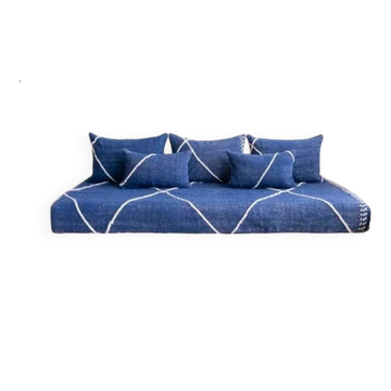 Tapis kilim marocain bleu