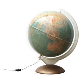 Very large illuminated world map by Illumina Proloisirs from 1964