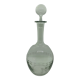 Engraved round decanter and its bubble top