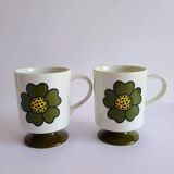Two seventies flower mazagrans from the 70s