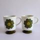 Two seventies flower mazagrans from the 70s