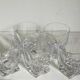 Five vintage crystal whiskey glasses