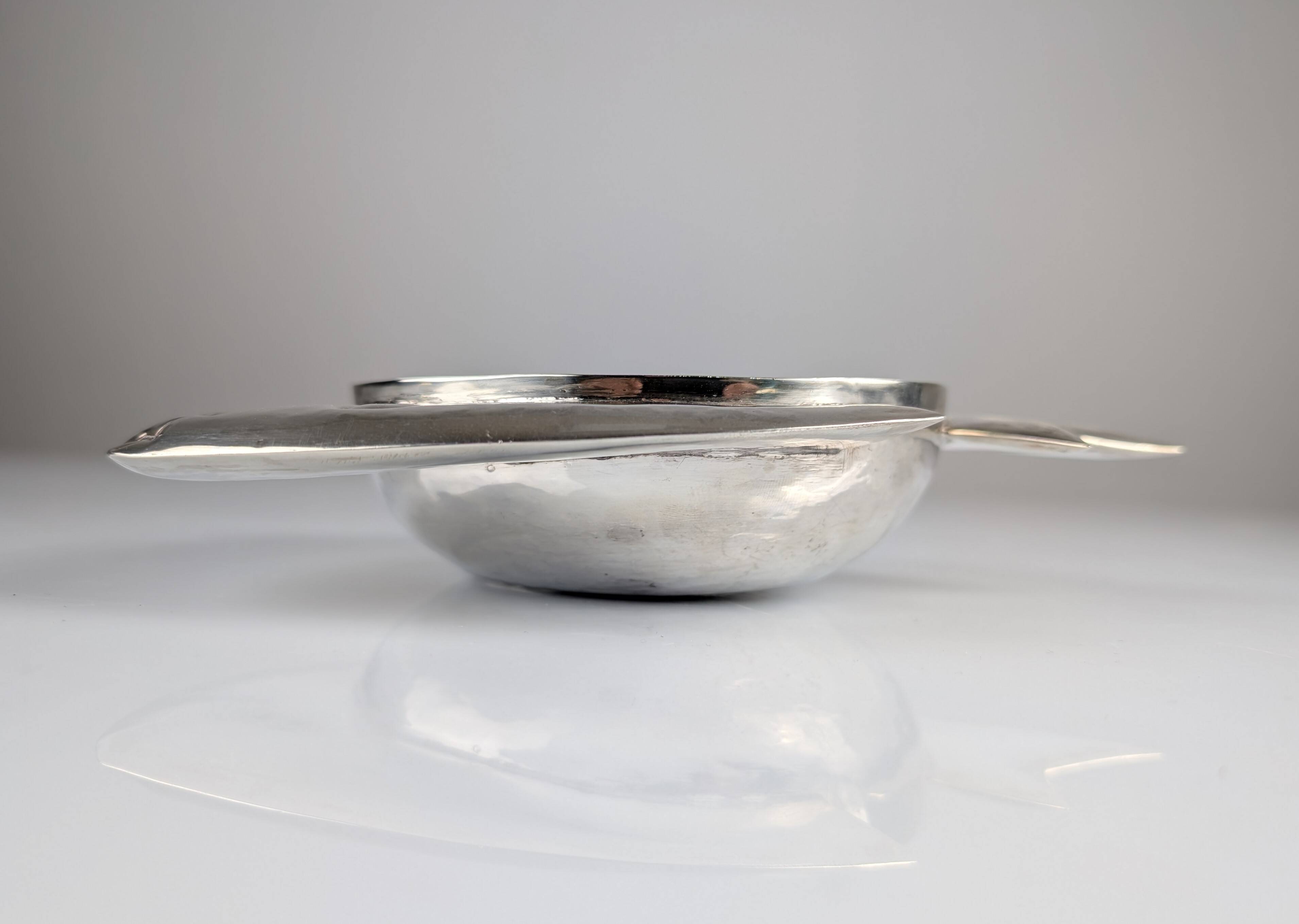 Silver Sculptural Bowl by Graziella Laffi, Signed, Peru, 1960s