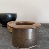 6 mini ceramic bowls, mother-of-pearl spoon