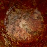 Ashtray in marble stone of vintage cherry color