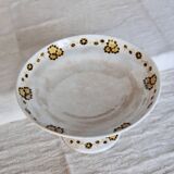 Vintage iron earth compote dish Boch La Louvière - Orange decor