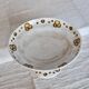 Vintage iron earth compote dish Boch La Louvière - Orange decor