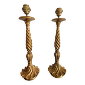 Pair of giltwood lamp feet