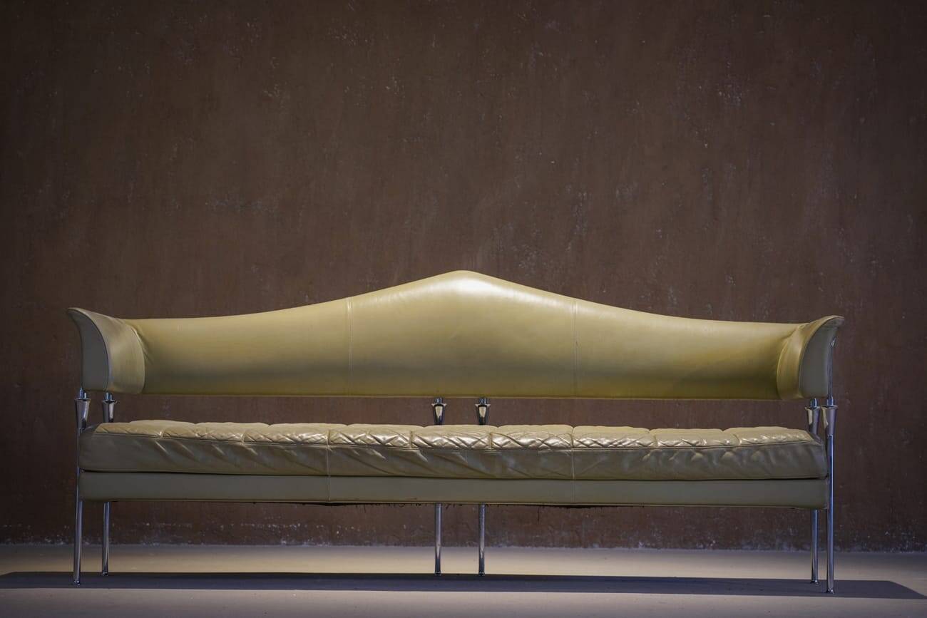 Hydra leather sofa by Luca Scacchetti for Poltrona Frau, Italy 2000s