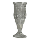 Chiseled crystal vase