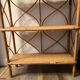 Vintage rattan and wicker shelf 70s