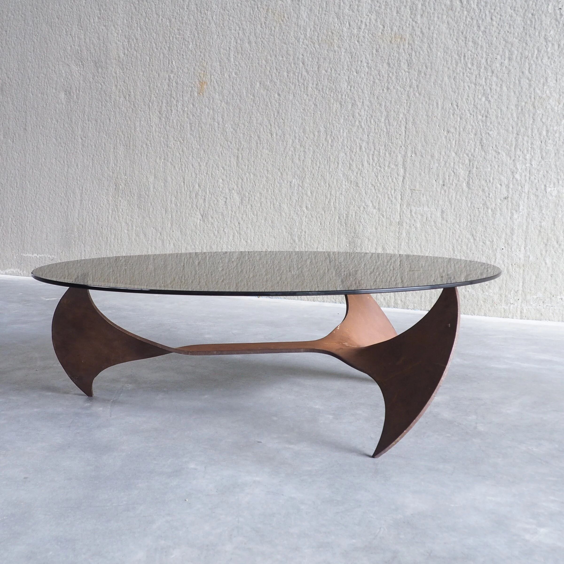 Propeller oval coffee table by Knut Hesterberg for Ronald Schmitt