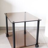 Table basse à roulette en verre trempé erard