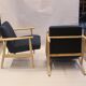 Armchairs created by Mr. Zieliński year 60 blue fabric