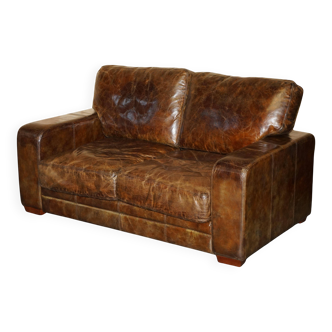 Heritage Biker Halo Soho Vintage leather sofa