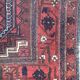 Antique tribal rug turkmen belutch 19th century handmade 104x237 cm