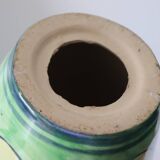 Green ceramic lamp with pop apples