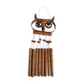 Carillon chouette en bambou