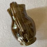 Glazed stoneware pitcher