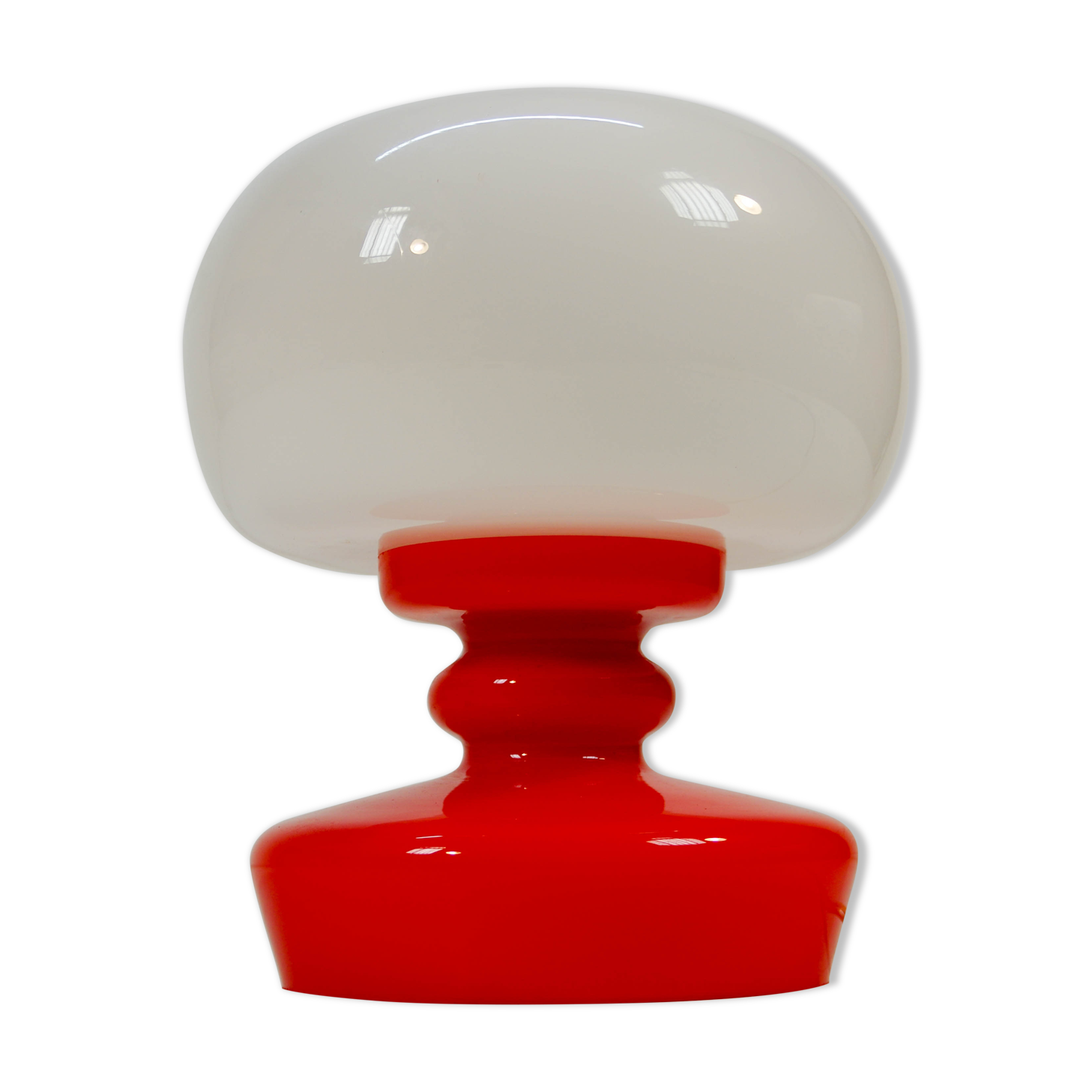 All glass table lamp by Valasske Mezirici, 1970s