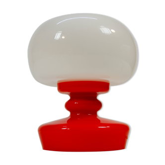 Lampe de table tout en verre de Valasske Mezirici, années 1970