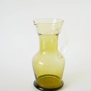 Service à orangeade en verre bullé de Biot, Long Drink, vert, 1960