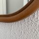 Vintage mirror 1960 rattan apple wicker bamboo - 32 x 35 cm