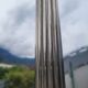 Large antique candle holder 45cm in silver metal