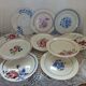 10 assiettes plates anciennes dépareillées