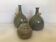 Trio of ceramic soliflore vases La Meuse
