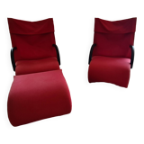 Ligne roset zen armchair with footrest