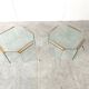 Pair of vintage brass and glass side tables,  1970s