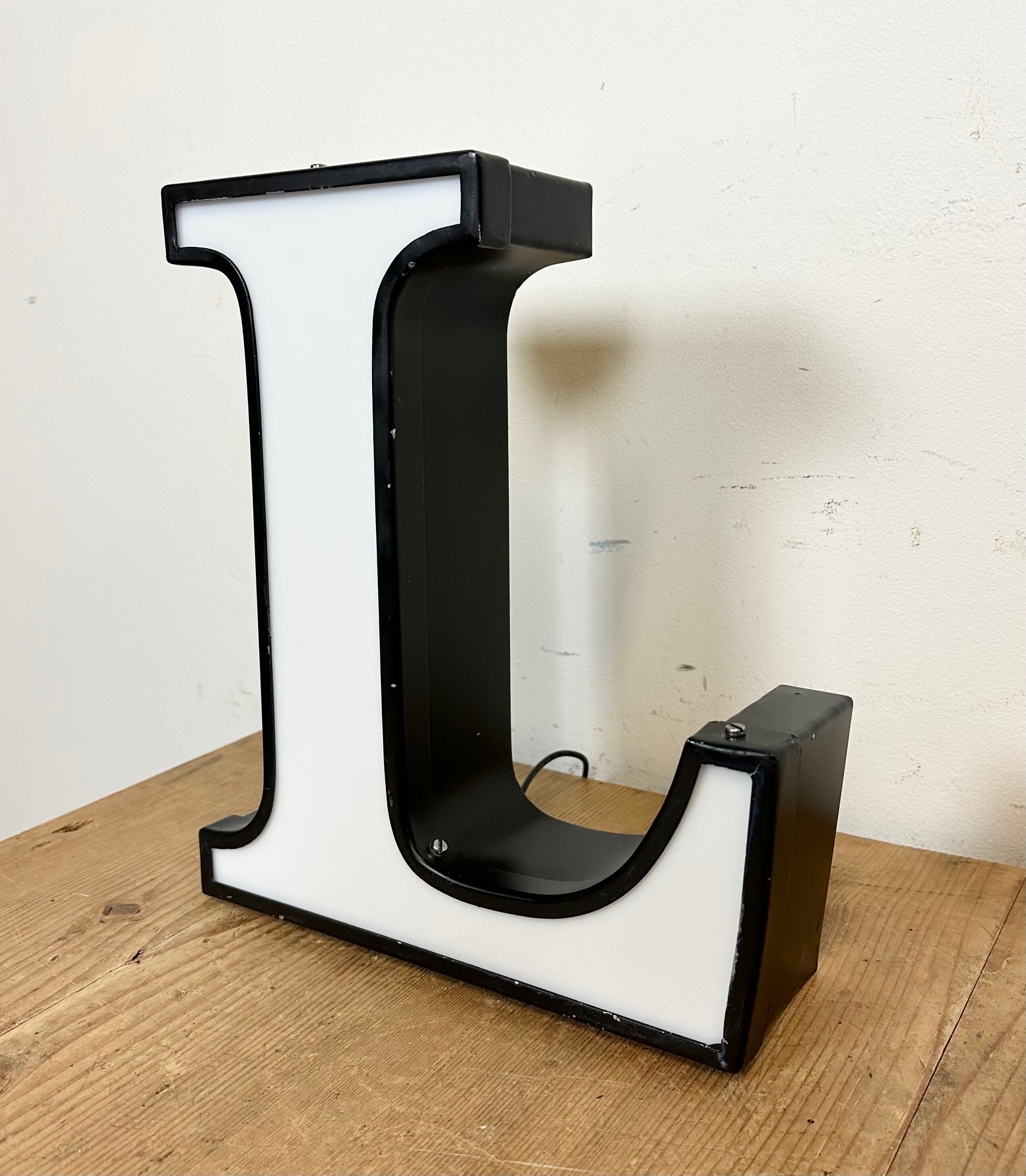 Vintage illuminated letter l , 1970s