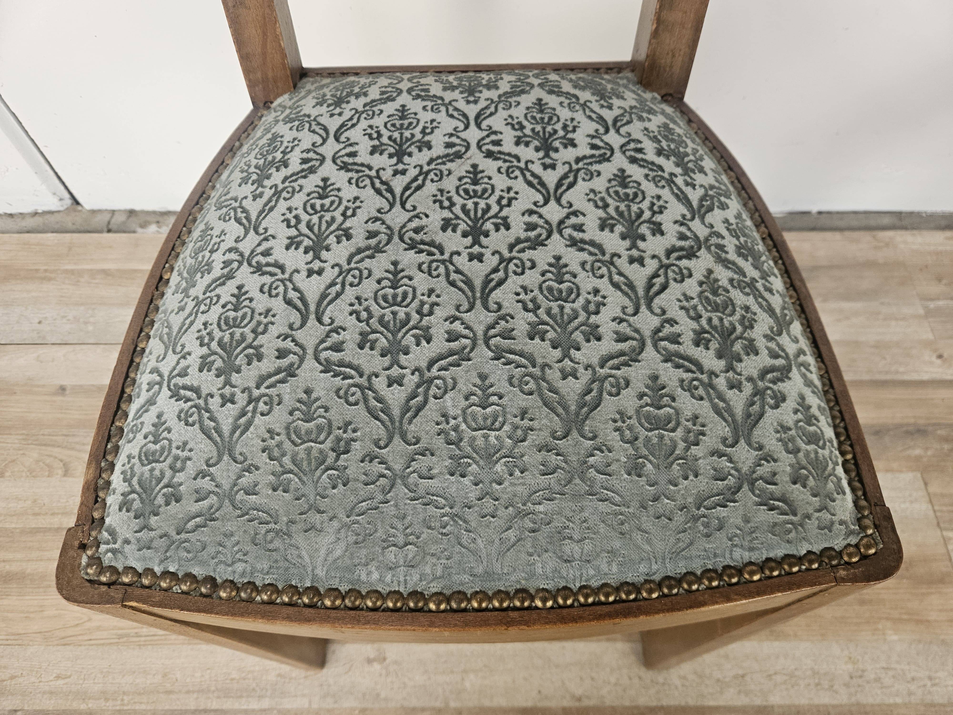 Art Decò set of chairs with stool