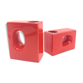 Red vases