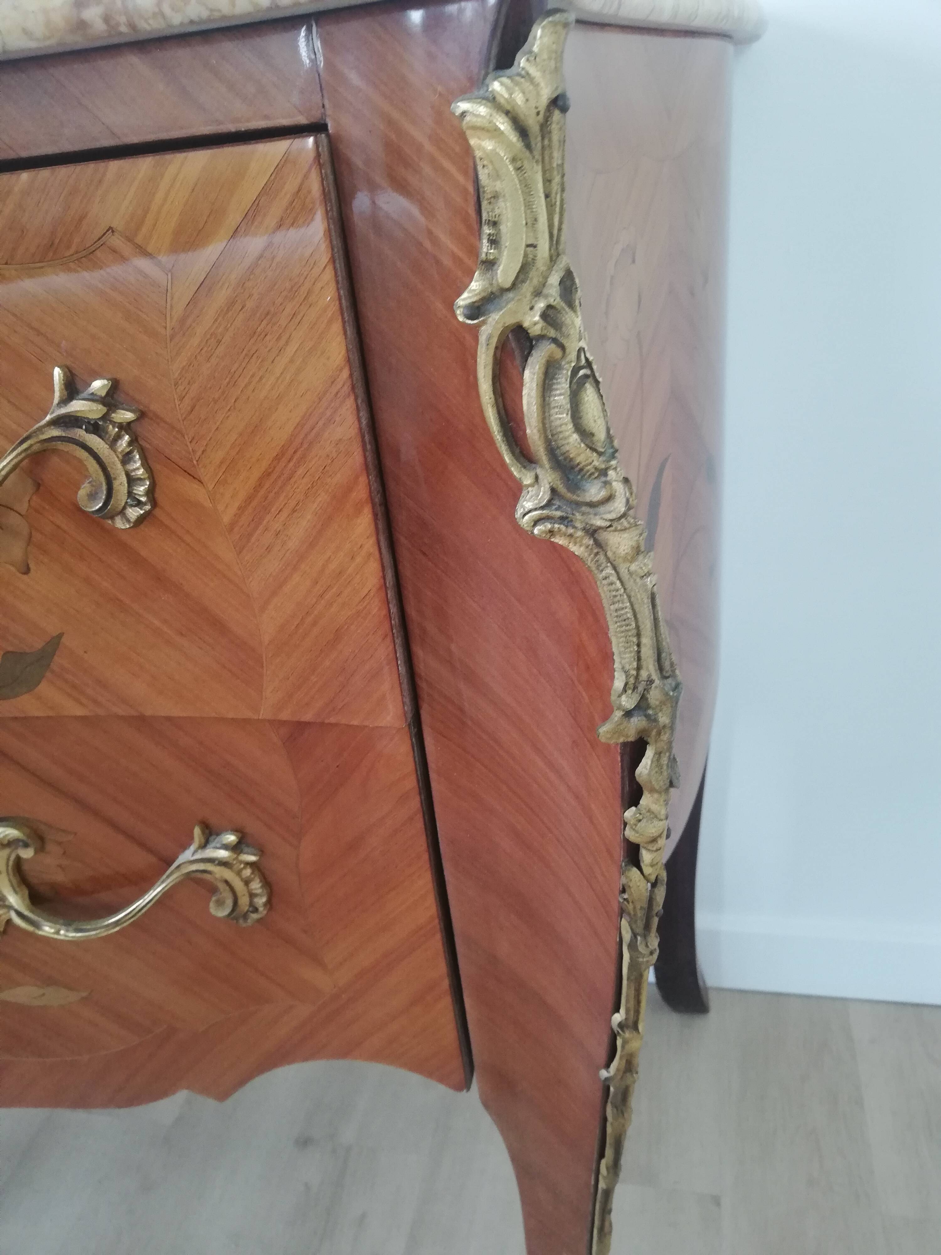 COMMODE Louis XV marquetry